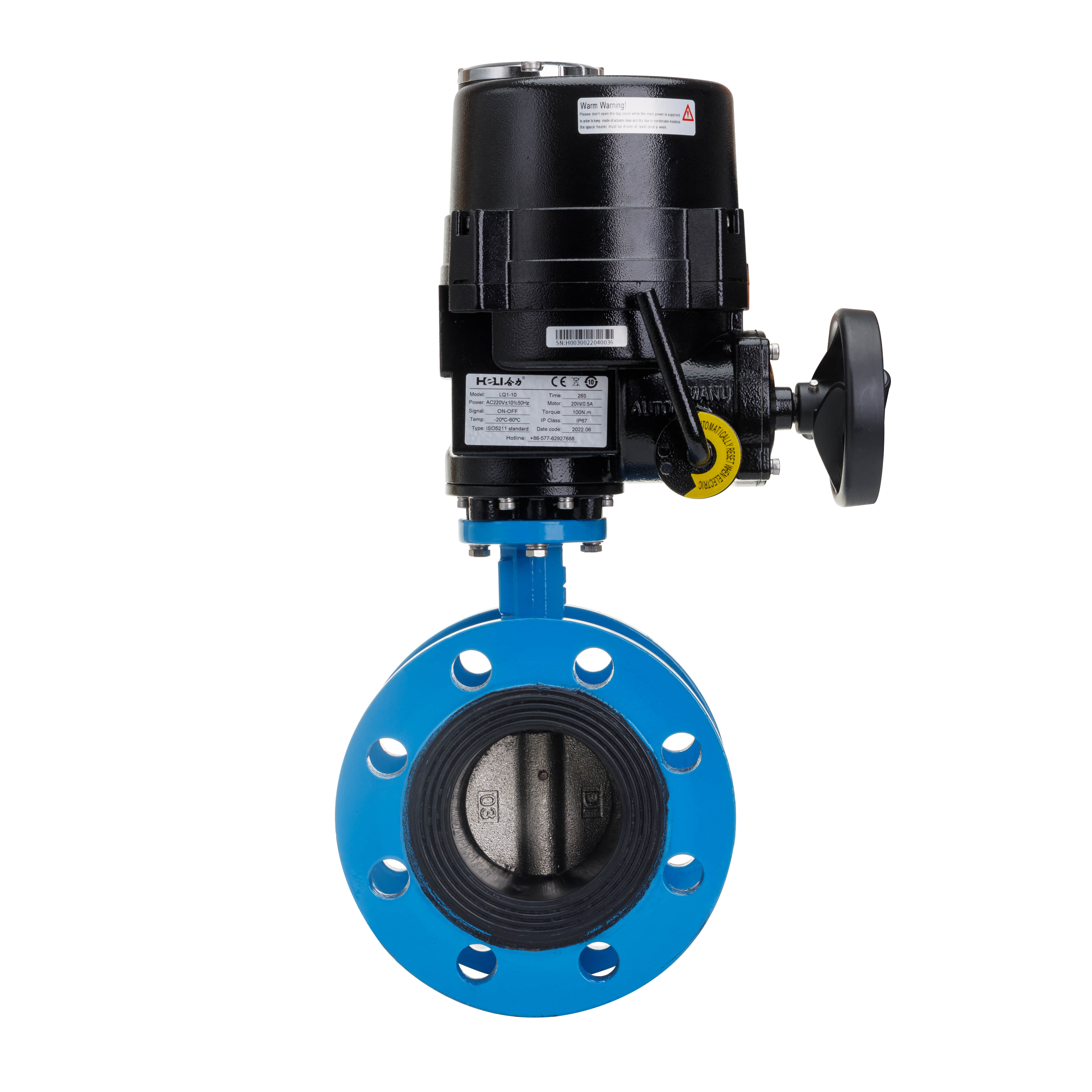 Pengeluar OEM injap rama-rama flanged elektrik