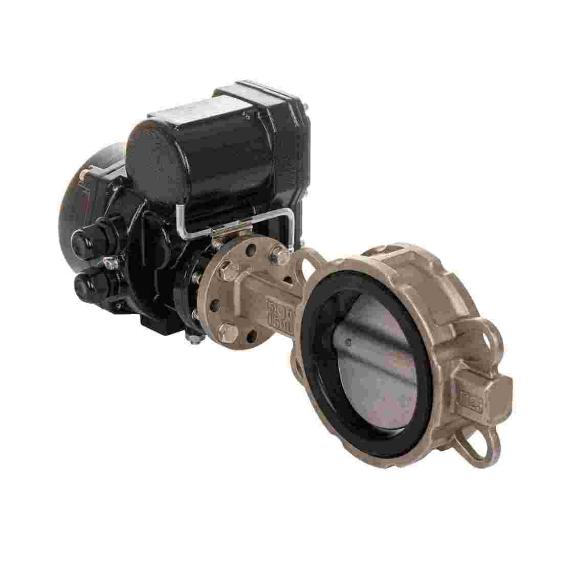 Injap kupu-kupu flange lembut elektrik
