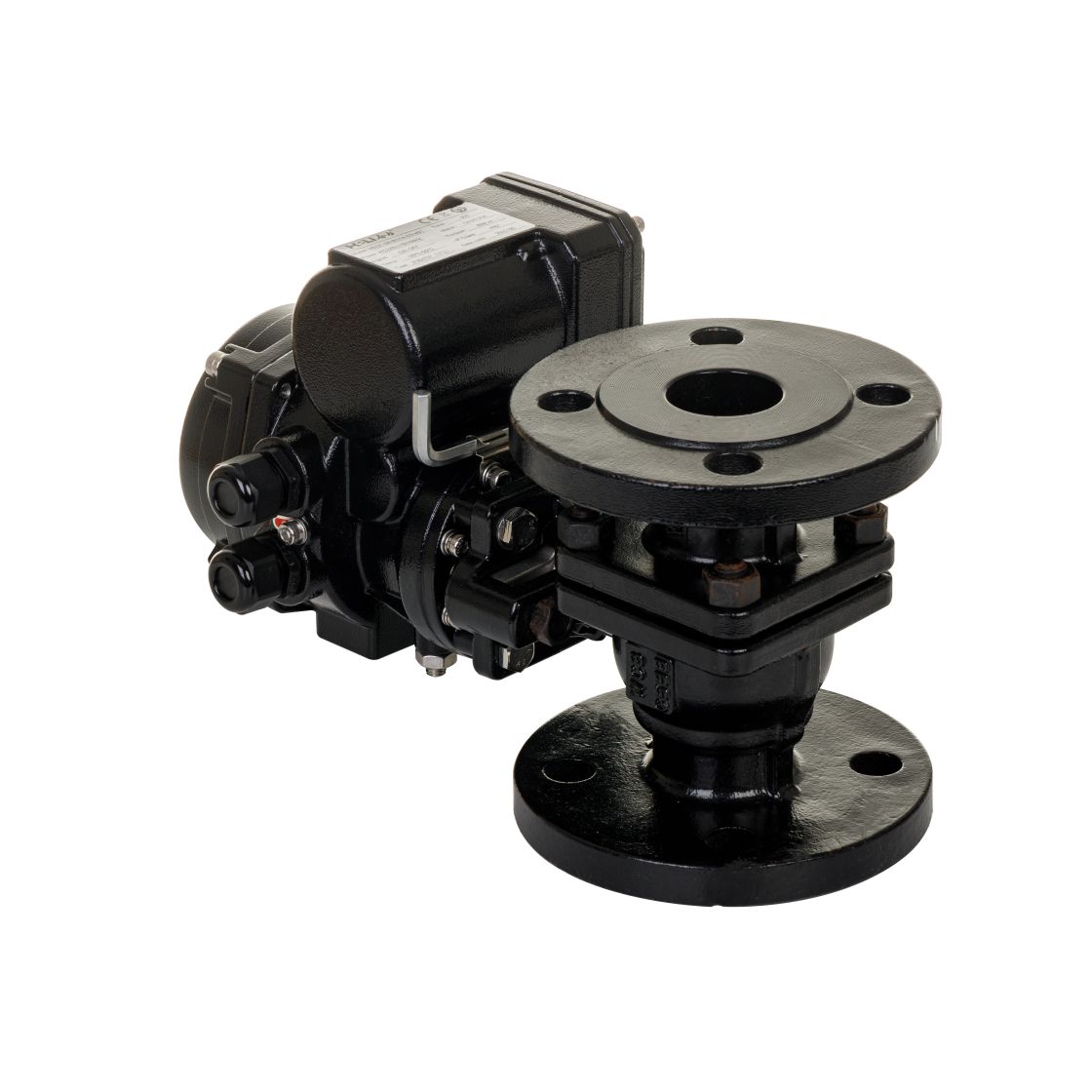 Injap bola flanged elektrik tenaga hidrogen