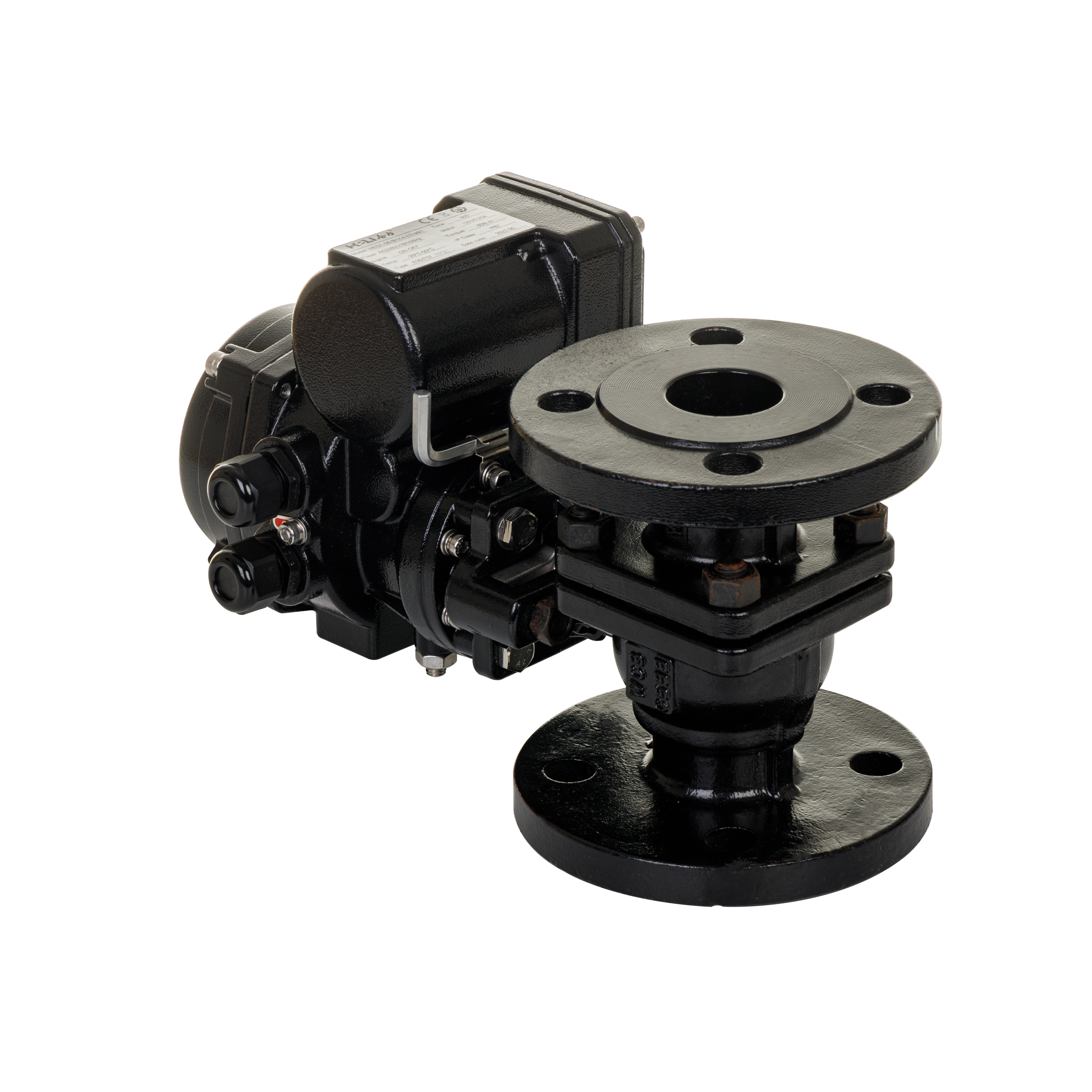 Injap bola flanged elektrik tenaga hidrogen